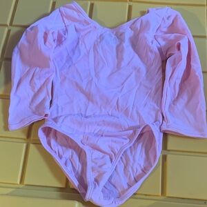 Pink Long Sleeve Kids One Piece dance wear!
